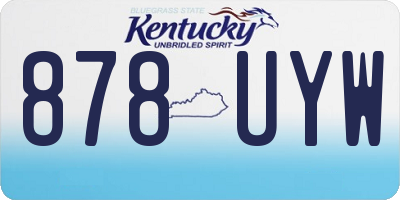 KY license plate 878UYW