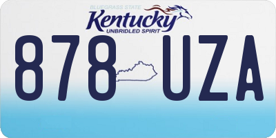 KY license plate 878UZA