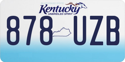 KY license plate 878UZB