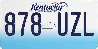 KY license plate 878UZL