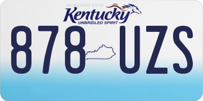 KY license plate 878UZS