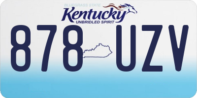KY license plate 878UZV