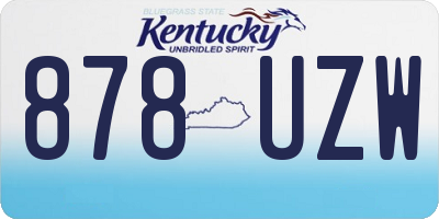 KY license plate 878UZW