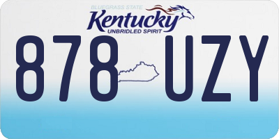 KY license plate 878UZY