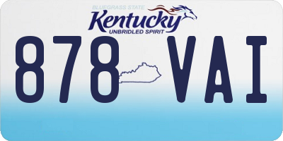KY license plate 878VAI