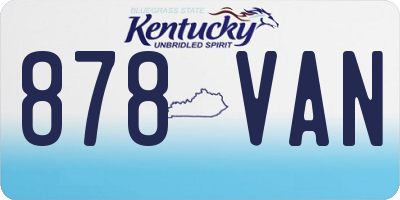 KY license plate 878VAN