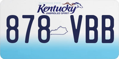 KY license plate 878VBB