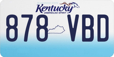 KY license plate 878VBD