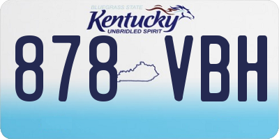 KY license plate 878VBH