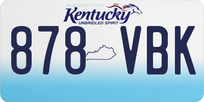 KY license plate 878VBK