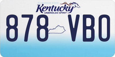 KY license plate 878VBO