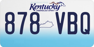 KY license plate 878VBQ