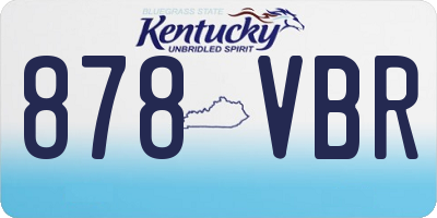 KY license plate 878VBR