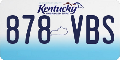KY license plate 878VBS