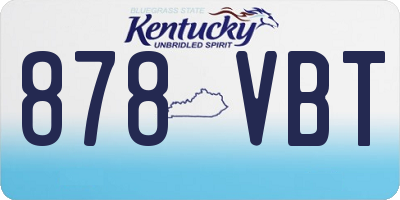 KY license plate 878VBT