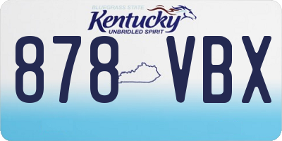 KY license plate 878VBX