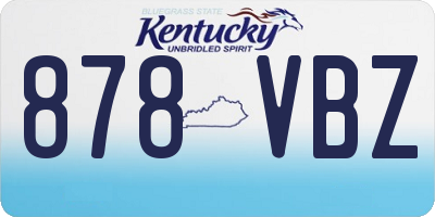 KY license plate 878VBZ