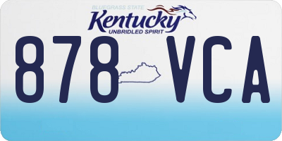 KY license plate 878VCA