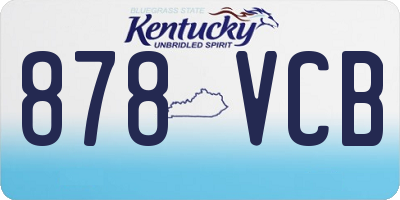 KY license plate 878VCB