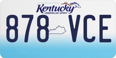 KY license plate 878VCE