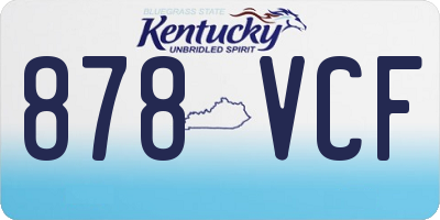 KY license plate 878VCF