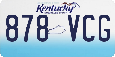 KY license plate 878VCG