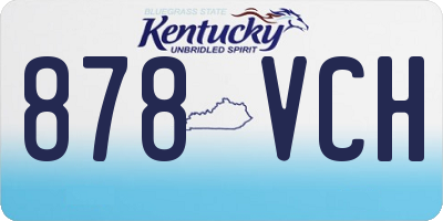 KY license plate 878VCH