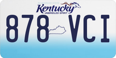 KY license plate 878VCI