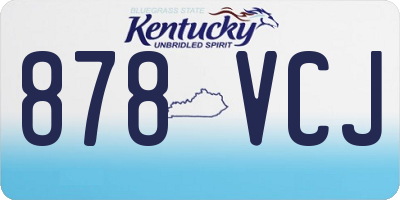 KY license plate 878VCJ