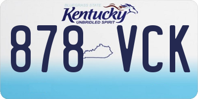 KY license plate 878VCK