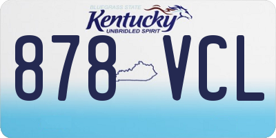 KY license plate 878VCL