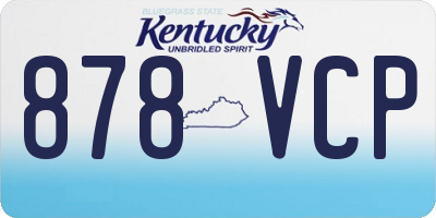 KY license plate 878VCP