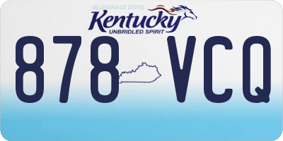 KY license plate 878VCQ