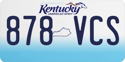 KY license plate 878VCS