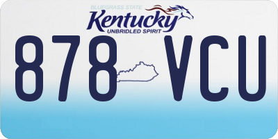 KY license plate 878VCU