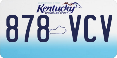 KY license plate 878VCV