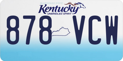 KY license plate 878VCW