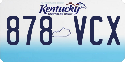 KY license plate 878VCX