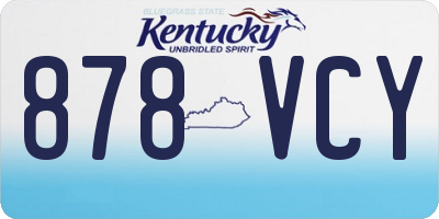 KY license plate 878VCY