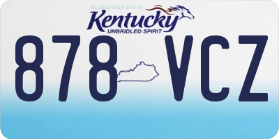 KY license plate 878VCZ
