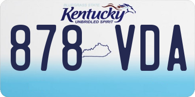 KY license plate 878VDA