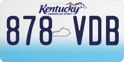 KY license plate 878VDB