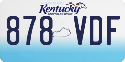 KY license plate 878VDF