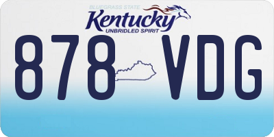 KY license plate 878VDG