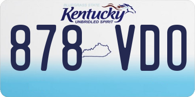 KY license plate 878VDO
