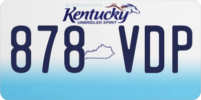 KY license plate 878VDP