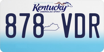 KY license plate 878VDR