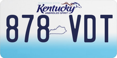 KY license plate 878VDT
