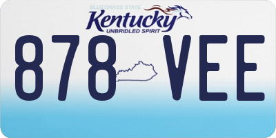 KY license plate 878VEE