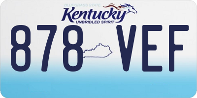 KY license plate 878VEF